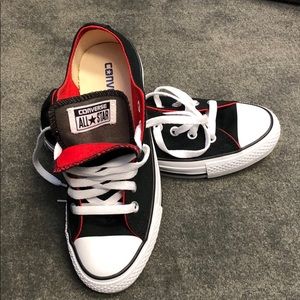 Converse custom Chuck Taylor red/black/gray